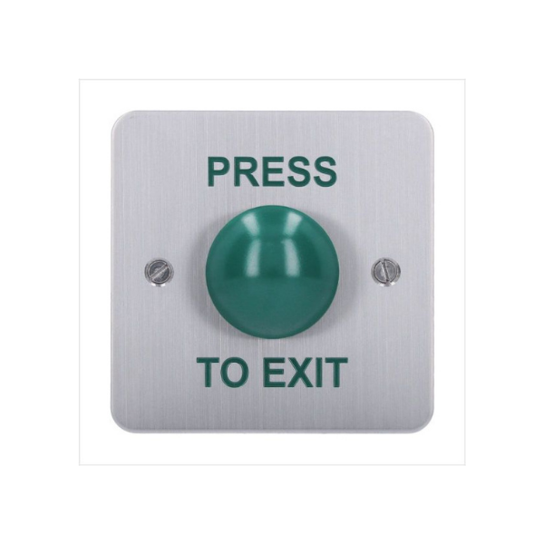 CDVI S'less Steel Green Dome Flush Door Release Switch (DRB004FPTE