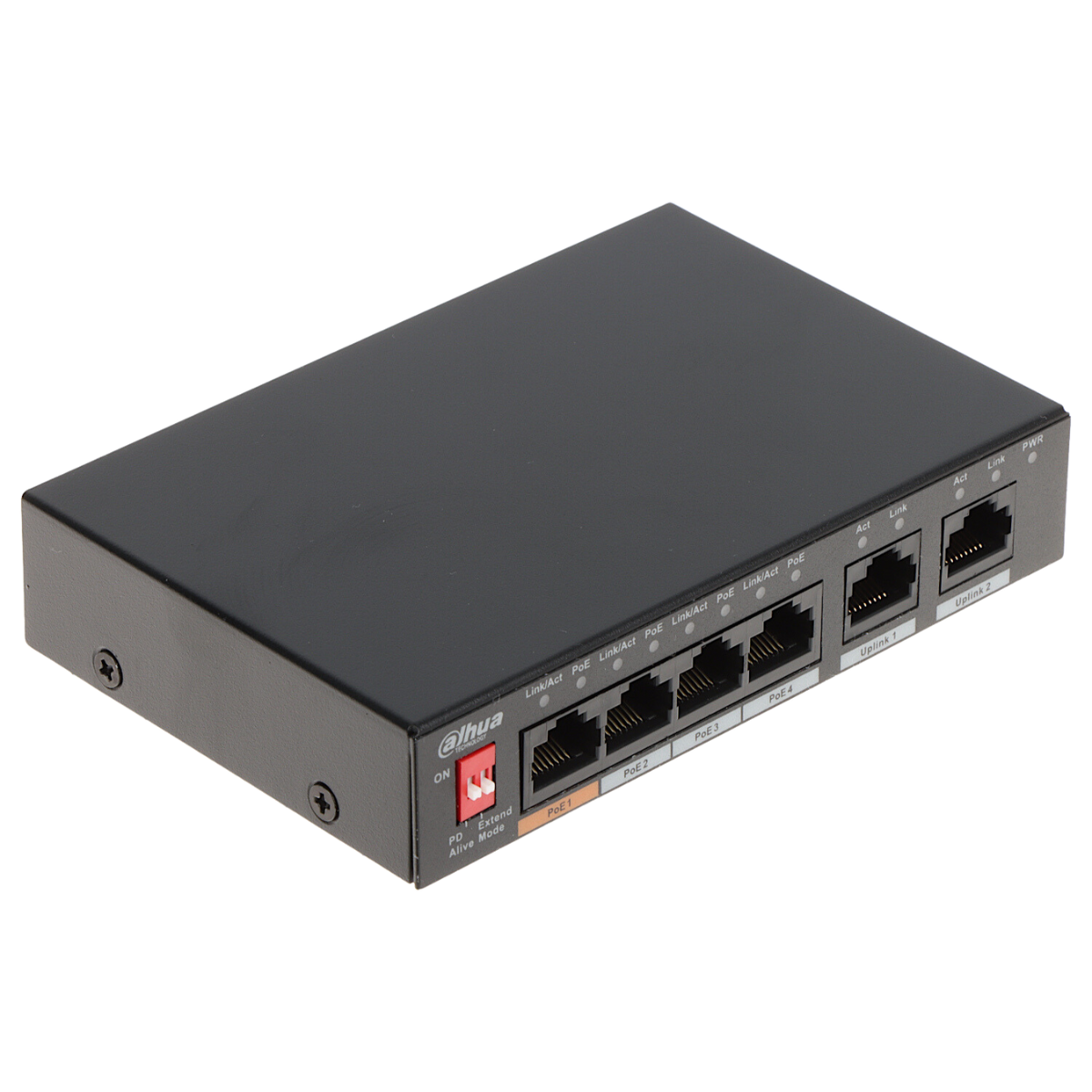 Dahua 4-port Fast Ethernet PoE Switch (Unmanaged) with 2 Uplink Ports