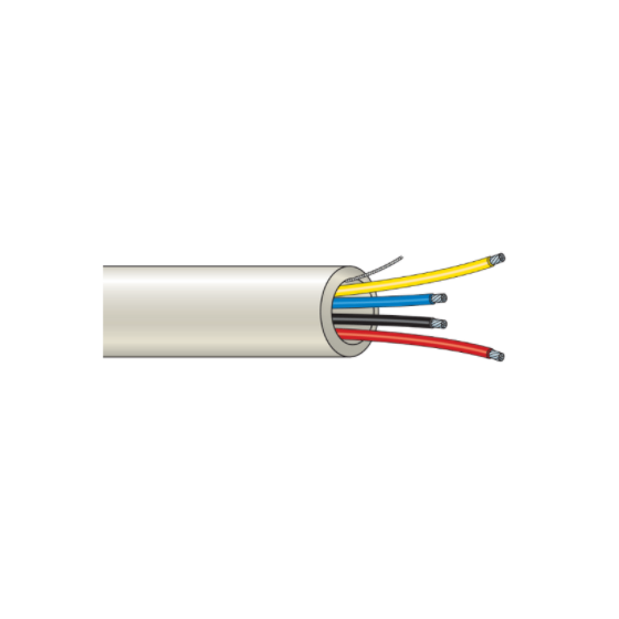 4 core cable white 100m, conforms to BS4737, Section 3.30