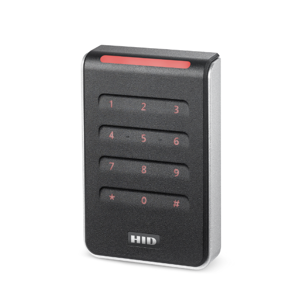 Signo40K; Wall mount w/Keypad; Standard Profile ; OSDP/Wiegand; Terminal; Mobile Ready; BLE; Avigilon Logo