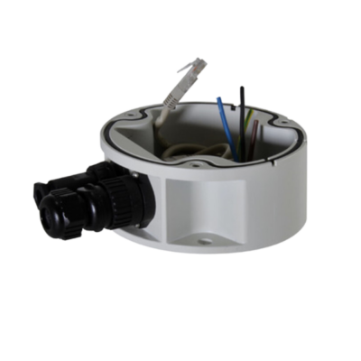Avigilon Parapet mounting bracket with quick connectors,RJ45 (Ethernet & PoE) and7 poles to weld(power & I/O), compatible with H5A Rugged PTZ, close to RAL9002