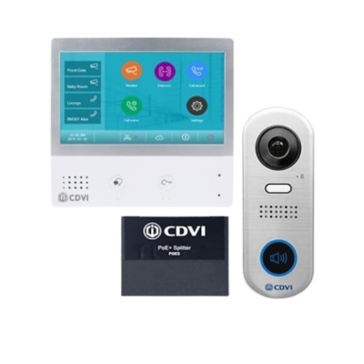 CDVI IP video entry kit with single-button door station