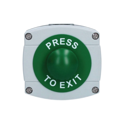 CDVI Stainless Steel Green Dome Surface Door Release Switch (outdoor) (DRB014S-PTE-WP)