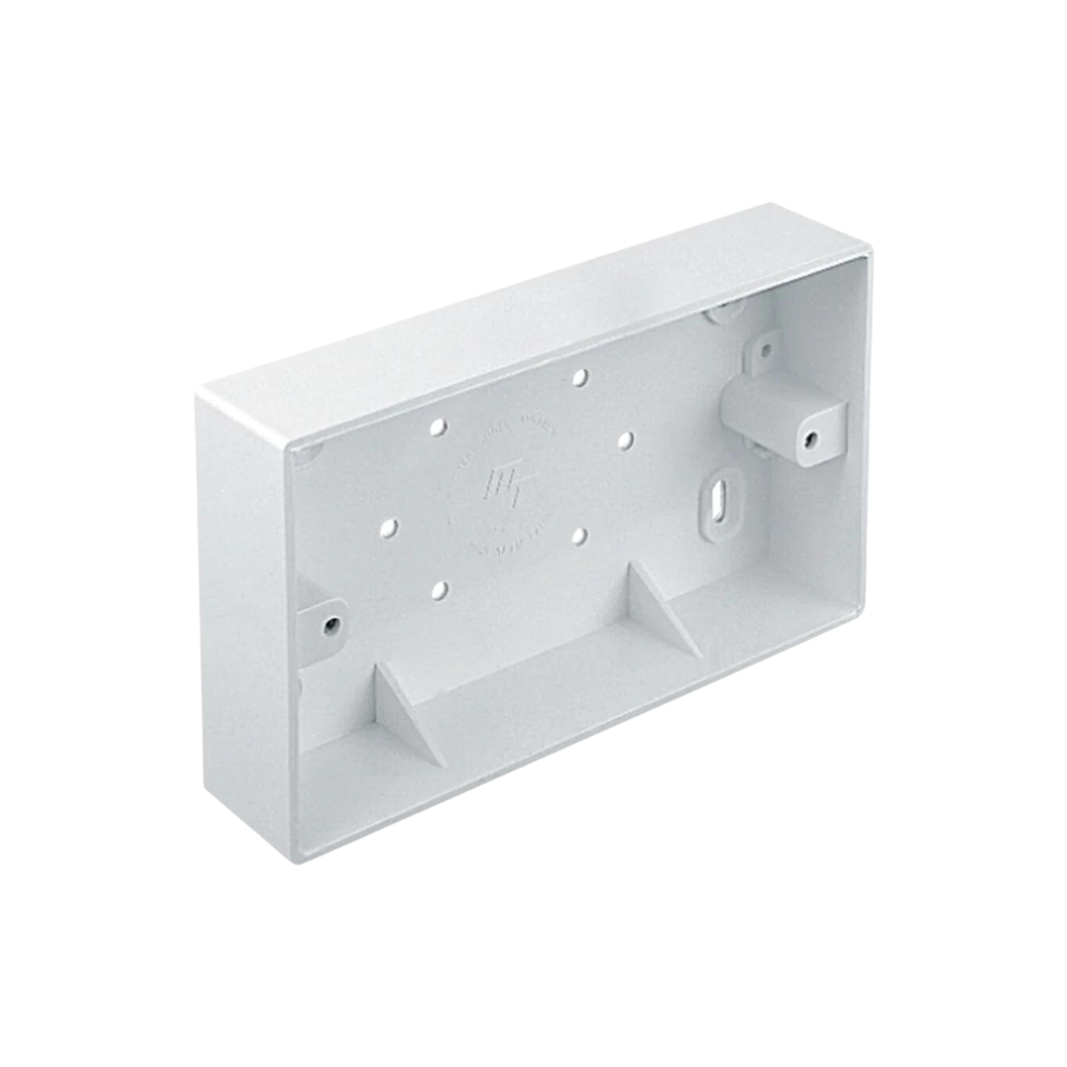 MT 2 GANG SURFACE BOX 32mm C/W SIDE & BACK K/O'S