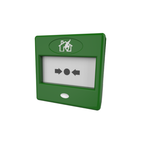 CQR Green Double Pole Manual Call Point