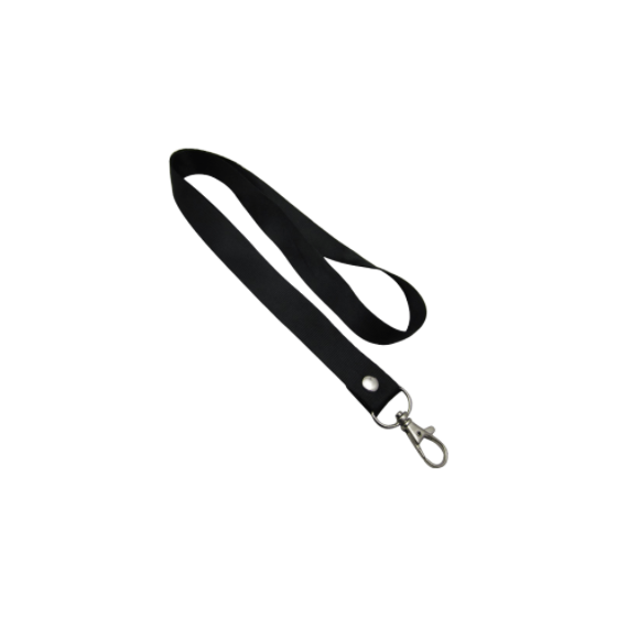 Black Breakaway Lanyard with Plastic Hook