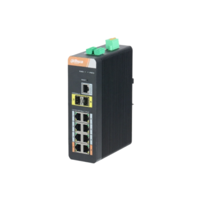 Dahua 10-Port Gigabit Industrial Switch with 8 Port Gigabit PoE (Managed)