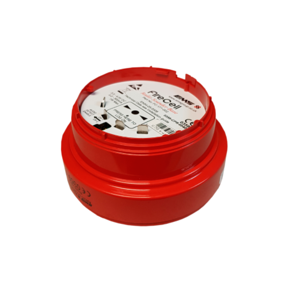 EMS FireCell W/LESS RED SOUNDER BASE ONLY (use with audio/ visual head only)