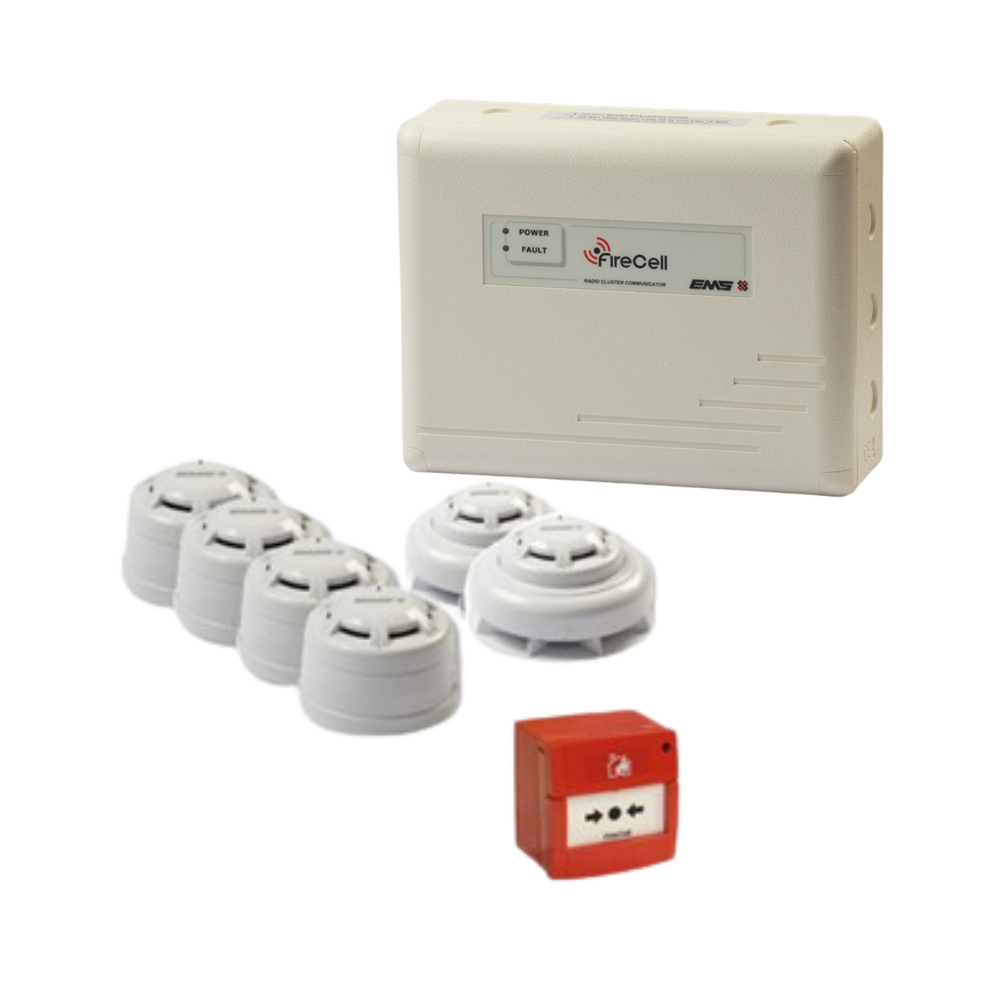 EMS FireCell WIRELESS GATEWAY FCX KIT
1 X FC-532-001
6 x FCX-177-001 - Detector modules
4 x FCX-170-001 - Wireless Detector base
2X FCX-191-000 - Wireless Combo base
1X FC-200-002 - Wireless MCP