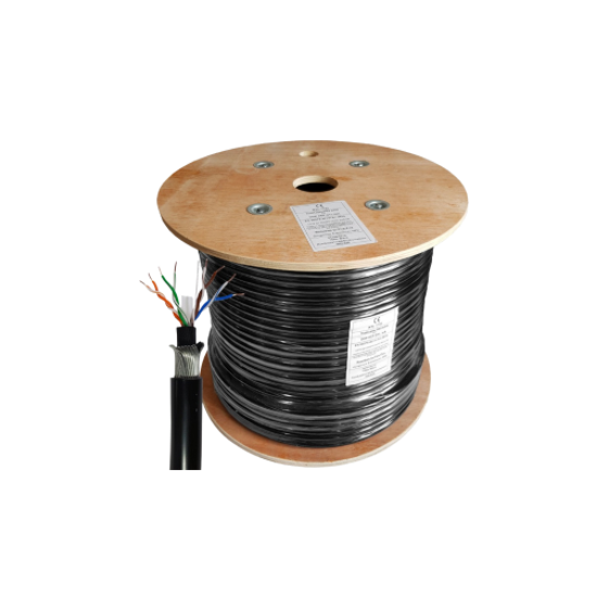 CAT 5e UTP, 4 Pair **OUTDOOR** 1000Ft Blk.