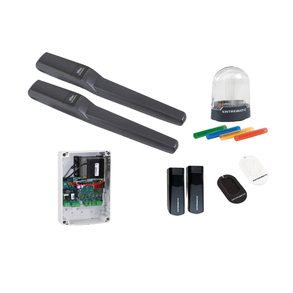 Ditec PWR25 Double Swing Gate Ram Kit (extra flashing light)