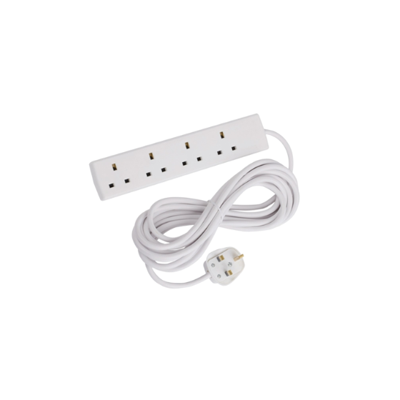 13 AMP 4 Way Extension / Trailing Lead Complete with 3 Metres Cable