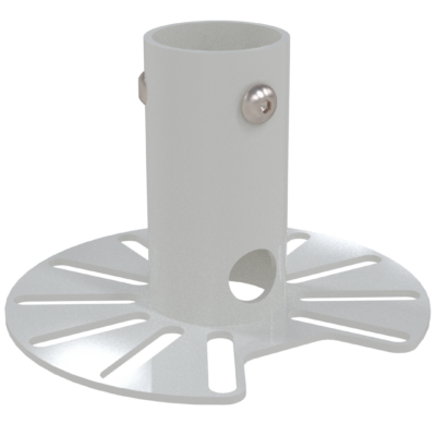 Gardner 38mm Pole Adaptor (Multi Slot) (2 Hole) 14mm Cable Entry (Pattern 11) 108mm White (Ral9010)