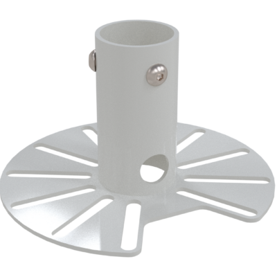 Gardner 38mm Pole Adaptor (Multi Slot) (2 Hole) 14mm Cable Entry (Pattern 12) 123mm White ( Ral9010)