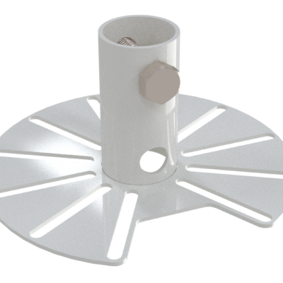 Gardner 38mm Pole Adaptor (Multi Slot) (2 Hole) 14mm Cable Entry (Pattern 13) 145mm White ( Ral9010)