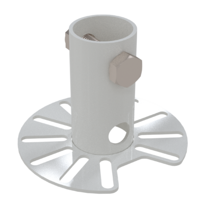 Gardner 38mm Pole Adaptor (Multi Slot) (2 Hole) 14mm Cable Entry (Pattern 10) 97mm White ( Ral9010)