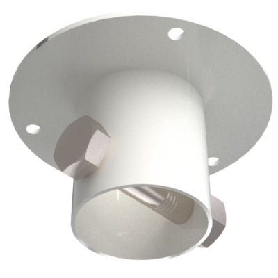 Gardner 38mm Ceiling / Cable Tray (2 Hole) Pole Adaptor White (Ral9010)
