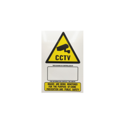 Data Compliant A5 CCTV Warning Sign Window Sticker