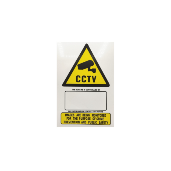 Data Compliant A5 CCTV Warning Sign Window Sticker