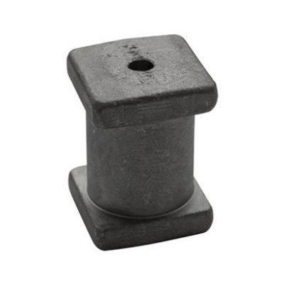 Welding block for ornamental hinge - Square base 40 x 40 mm compatible with 1004ORNA-M24 Clamphinge - Black steel