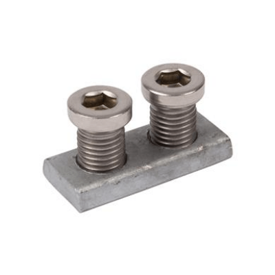 Hot-dip galvanised clauwnut with stainless steel bolts M16