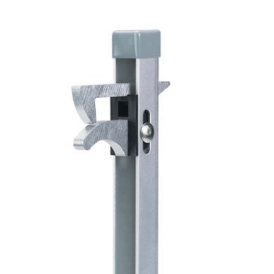 Gate hold-back catch hot-dip galvanized - For gate profiles with a max. width of 50 mm