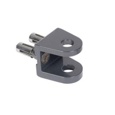 Bolt-on U-shaped earplate with Quick-Fix in uncoated aluminium -  M12