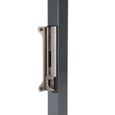 Surface mounted stainless steel keep strike for Fortylock, Fiftylock and Sixtylock - Adjustable from 40 mm to 60 mm