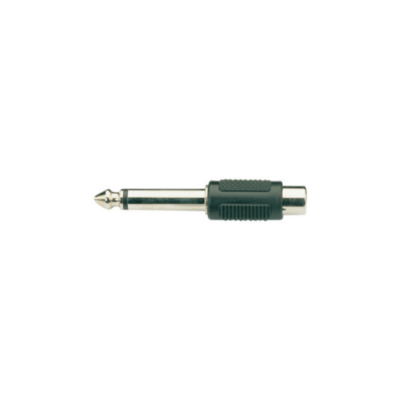 6.3mm mono Jack plug to phono (RCA) socket.