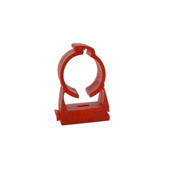 kidde Airsence Stratos Pipe clip – red – pack of 100
Installation accessory for 3/4" pipework. Clip lock pipe clip, ABS material, complies with the requirements of EN61386-1, colour - red
Note: Pipework should be supported approx. every 1.5m, pipework bends should be located with 2 clips, one clip should be placed either side of the bend.