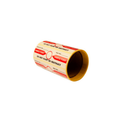 kidde Airsence Stratos sampling point labels – 100
Provides identification and warning notification for sample points drilled directly into aspirating detection pipe, Label is designed to place around the sampling hole. 100 labels per reel.