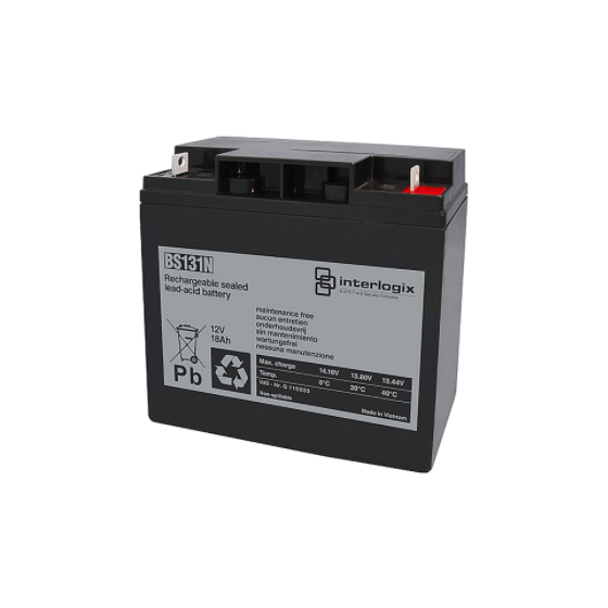 Battery, 12V 18Ah, Sealed Lead Acid Rechargeable, 181x167x76mm, screw