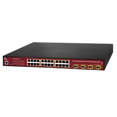 Enterprise-class 24-port Gigabit Backbone Network Switch with PoE+ and Static Routing