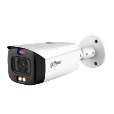 Dahua 5MP Smart Dual Light Active Deterrence Fixed-focal Bullet WizSense Network Camera 2.8mm IR 30M IP67 PAL White CMOS