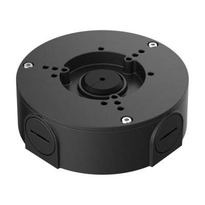 Dahua water-proof round junction box compatible with bullet and turret cameras IP66 IK10 Black