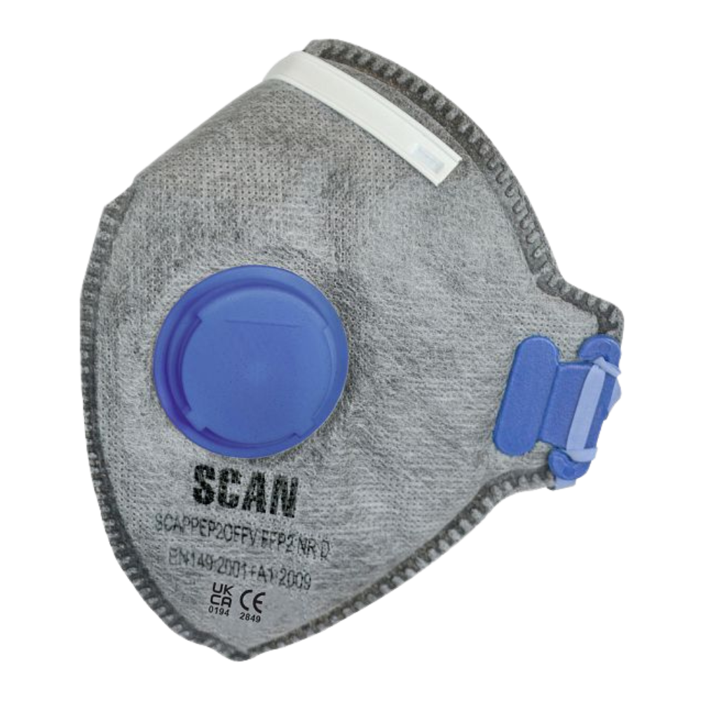 FOLD FLAT DISP ODOUR MASK VALVED FFP2(3)