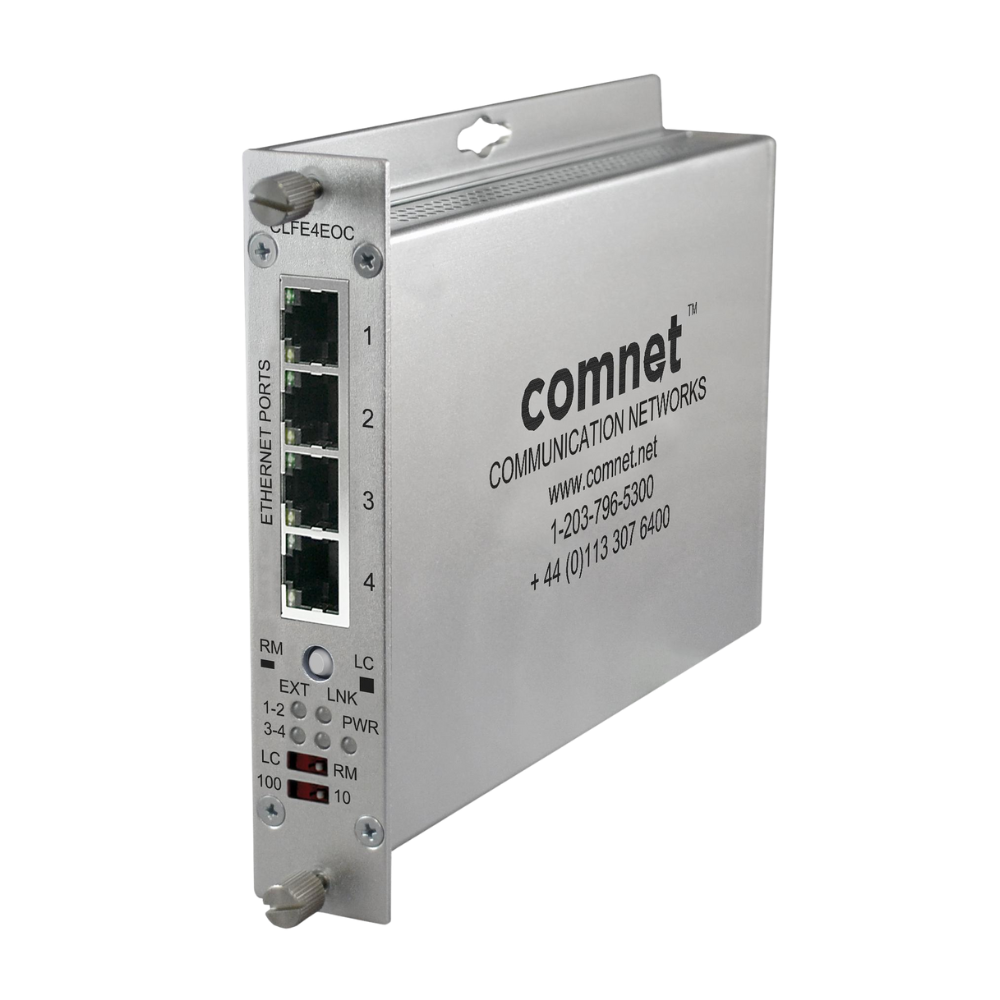 4CH ETH OVER COAX WITH PASS-THRU POE