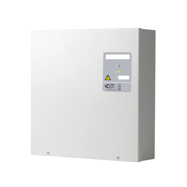24V 3A EN54-4/A2 Boxed PSU to EN54-4/A2, metal encl. 2 x 12V. Min. 7Ah, Max. 12Ah