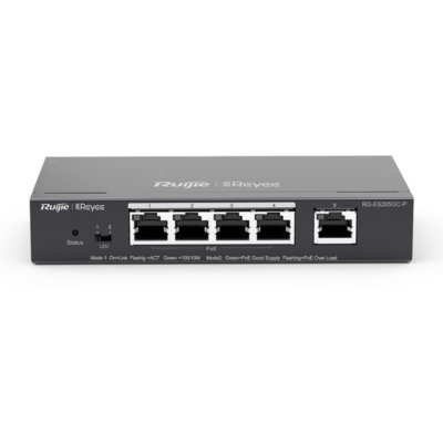 Ruijie 5-Port Gigabit Smart POE Switch, 5 Gigabit RJ45 Ports including 4 PoE/POE+ Ports