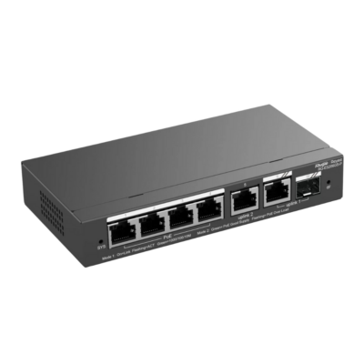 Ruijie 6-Port Gigabit Smart POE Switch, 4 PoE/POE+ Ports with 1 Gigabit RJ45/1 combo SFP uplink ports