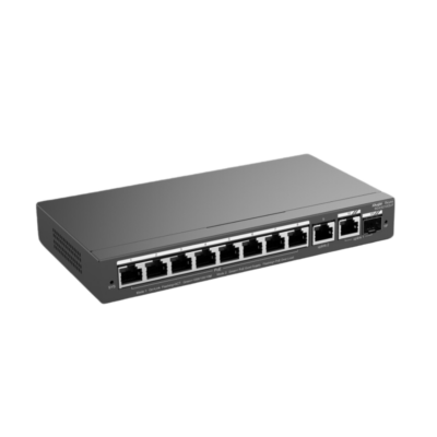 Ruijie 10-Port Gigabit Smart POE Switch, 8 PoE/POE+ Gigabit RJ45 Ports with 1 Gigabit RJ45/1 combo SFP uplink ports