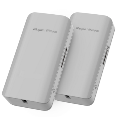 Ruijie Two devices paired in the package,two 24V PoE adapters included; 5GHz 10dBi Outdoor wireless bridge,