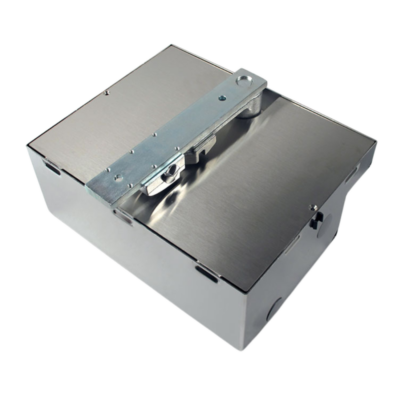 KingGates INTROBOX400SR01 - Foundation box, stainless steel frame, closing and opening  mechanical stop