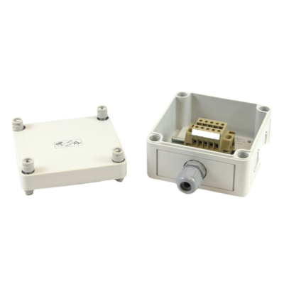 Juntion Box, IP65/66 w/ Cable Glands & Terminals
Polycarbonate suitable for terminating and jointing of Alarmline II sensor cables
Contains 5 x terminal connectors, 2 x M16 cable glands
Dimensions (mm): 94 x 94 x 57