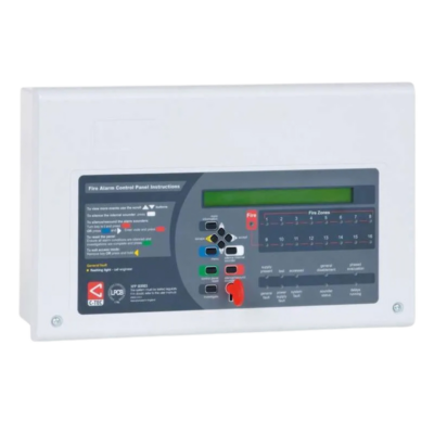 C-Tec XFP 1 loop 16 zone panel, XP95/Discovery protocol. Max. 2 x 3.2Ah batteries