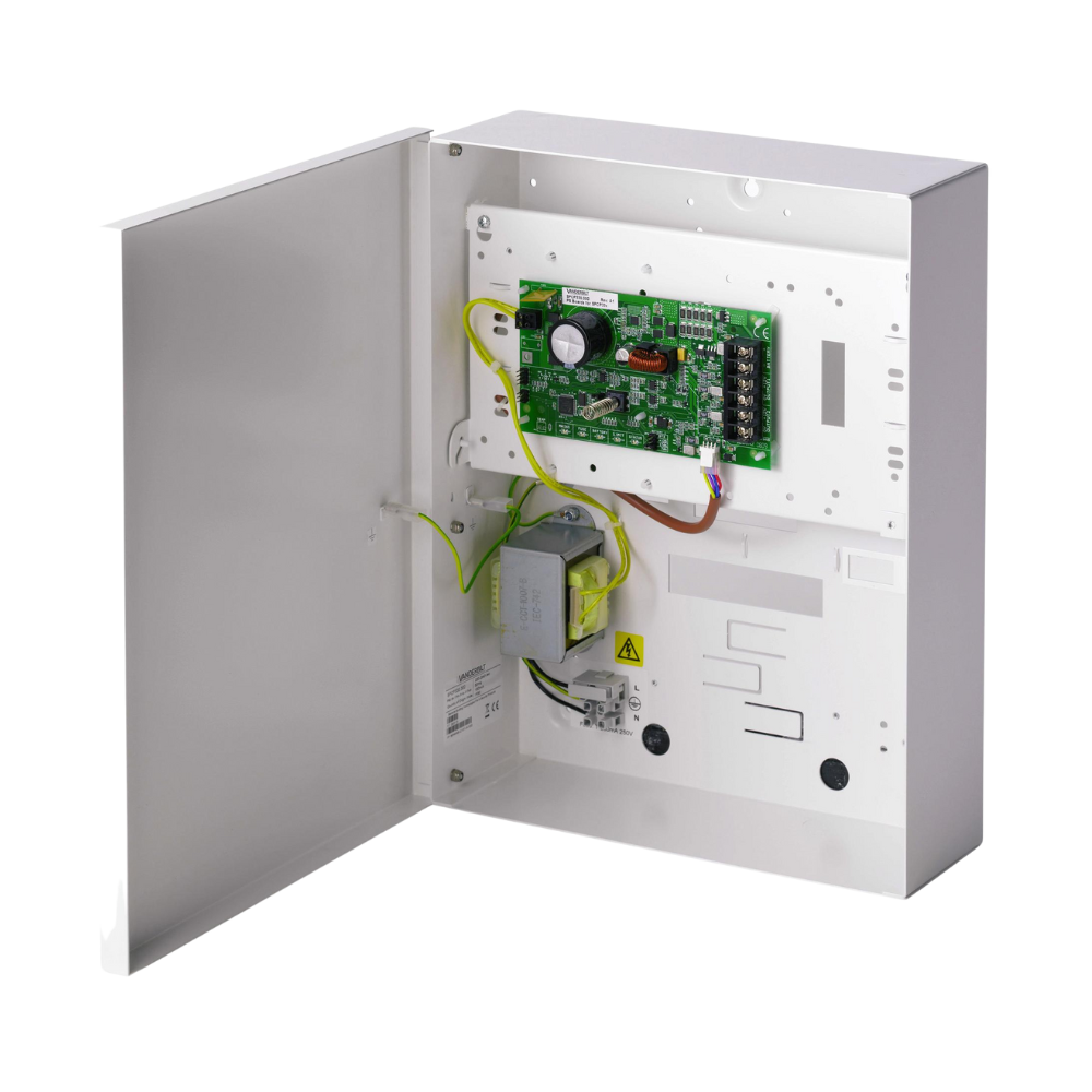 SPCP333.300  Smart PSU (17AH) w. I/O-Exp Siemens Smart 2.6Amp 8In 2 Out PSU Expander (Grade 3) in small Metal Cabinet  with PSU Monitoring