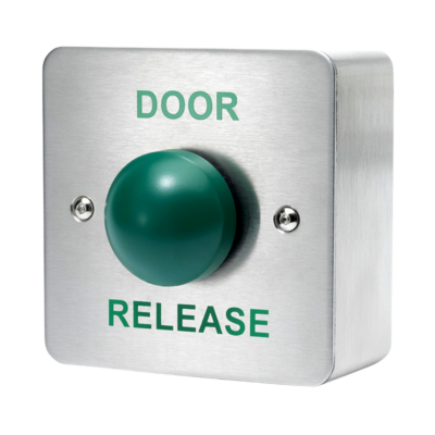FLUSH SS GREEN DOME EXITBUTTON 87MM X 87MM