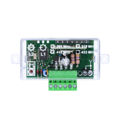 Radioreceiver for door opening paired with SPYCO transmitter