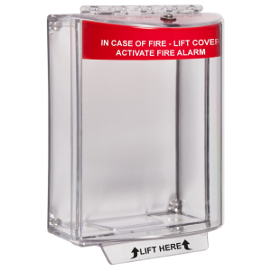 STI13120FR - Universal Stopper Red Surface Mount c/w Sounder (Indoor/Outdoor Use)