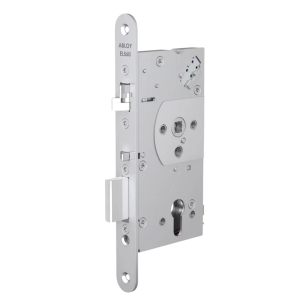 Assa Abloy DIN Euro profile. With hardened deadbolt and anti friction bolt, fail locked and fail unlocked, split spindle 12/24V DC - 100170S.